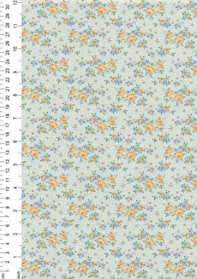Tilda Fabrics - Maple Farm Gracie Teal 100279