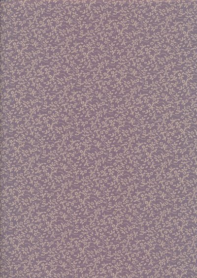 Tonal Sprig - Cream On Purple