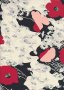 Pima Cotton Lawn - Black Japanese Poppy
