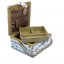 Small Sewing Box - Cream With Brown & Teal Vine GB1007