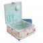 Small Sewing Box - Blue With Pink Rose