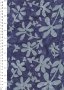 Doughty's Exclusive Bali Batik - Pressed Flowers Grey On Blue