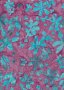 Doughty's Exclusive Bali Batik - Pressed Flowers Blue On Pink
