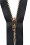 Brass Jeans Zip: 15cm/5.90in: Black