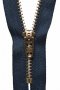 Brass Jeans Zip: 20cm: Dark Navy