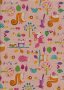 Japanese Fabric - Owls, Hedgehogs, Birds, Tortoises, Foxes & Snails On Pink