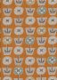 Sevenberry Japanese Fabric - Cotton Linen Mix Scandi Flower Orange