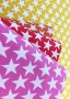 Je Ne Saos Quoi Collection Bundle - Large Star Pink, Red, Orange & Yellow 4 Half Metres