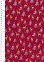 John Louden Christmas Collection - 60" Wide Christmas Trees & Reindeer Red