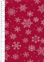 John Louden Christmas Collection - White Snowflakes on Sparkle Red