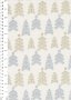 John Louden Christmas Collection - Gold and Silver Trees on Ivory