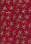 John Louden Christmas Collection - Gold Holly on Red