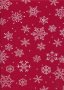 John Louden Christmas Collection - White Snowflakes on Sparkle Red
