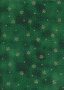 John Louden Christmas Collection - Gold Snowflake on Green
