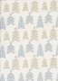 John Louden Christmas Collection - Gold and Silver Trees on Ivory