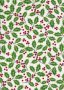 John Louden Christmas Collection - Large Green Holly on White