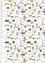 Lewis & Irene - Forme A412.1 - Scattered geometric on cream