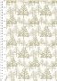 John Louden Christmas Metallic Print - Foil Tree Cream/ Gold JLX0017CRE
