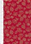 John Louden Christmas Metallic Print - New Leaf Red/ Gold JLX0011RED
