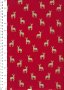 John Louden Christmas Metallic Print - New Reindeer Red/ Gold JLX009RED