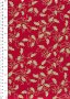 John Louden Christmas Metallic Print - New Holly Red/ Gold JLX0016RED