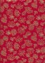 John Louden Christmas Metallic Print - New Leaf Red/ Gold JLX0011RED