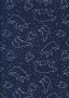 John Louden Christmas Metallic Print - Polar Constellation Navy JLX004