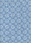 John Louden Scandi Christmas - Nordic Flower Soft Blue JLX0019BLU