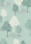 Makower - Woodland 2062/T Woodland Trees Turquoise