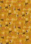 Sevenberry Novelty Fabric - Bears, Bunnies, Owls & Reindeer On Gold