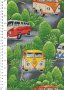 Novelty Fabric - VW Camper Vans & Trees