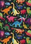 Novelty Fabric - Dinosaurs On Black