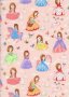 Novelty Fabric - Princesses, Rabbits, Butterflies & Horses On Pink