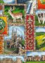 Novelty Fabric - Stone Henge, Cathedrals, Castles And Dogs