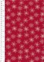 John Louden Scandi Christmas - Snowflakes Cream On Red 9001P