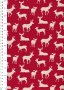 John Louden Scandi Christmas - Reindeer Cream On Red 9001E