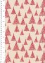 John Louden Scandi Christmas - Trees Red On Cream 9000D