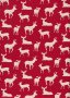 John Louden Scandi Christmas - Reindeer Cream On Red 9001E
