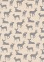 John Louden Scandi Christmas - Reindeer Grey On Cream 9002E