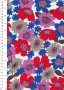 Cotton Lawn -Blue & Red Floral White